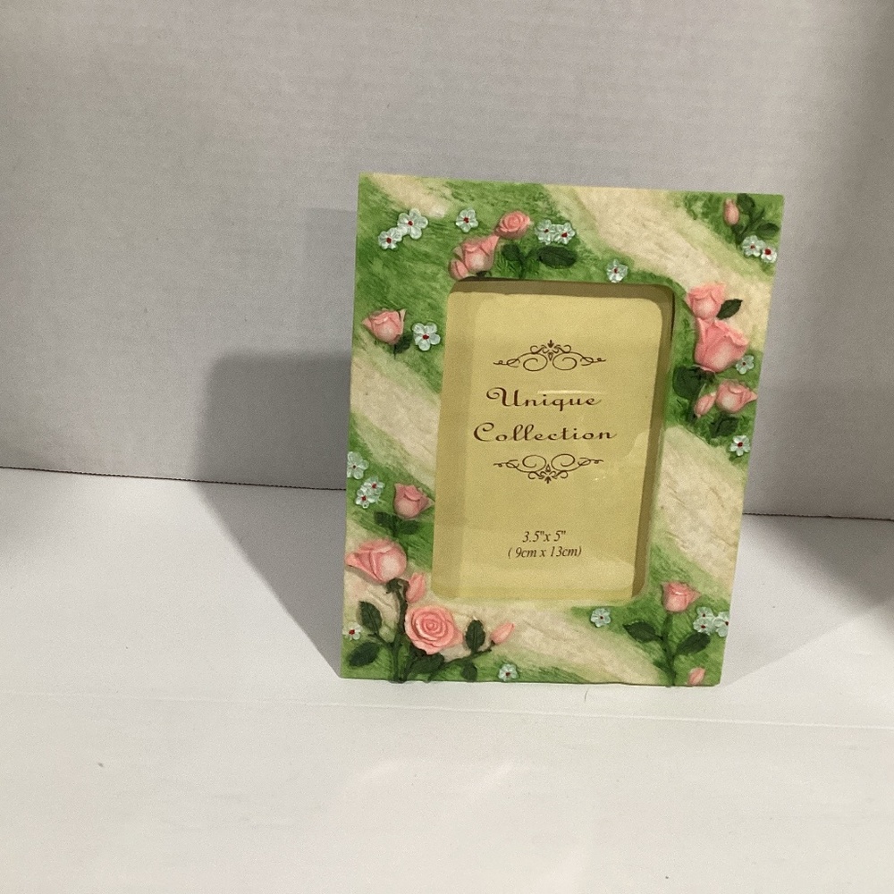 Unique collection pink roses ceramic picture beautiful frame